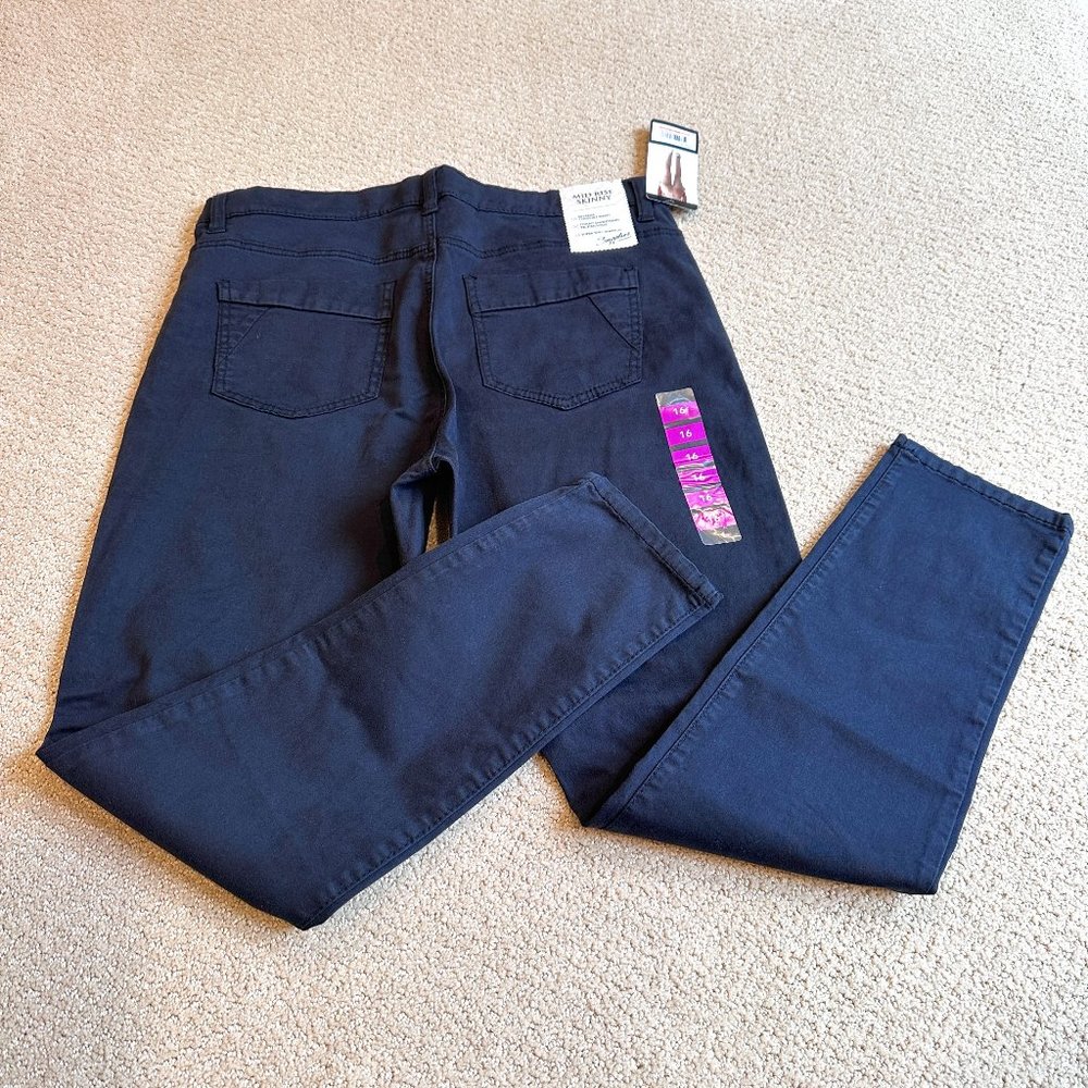UNIONBAY Women's Skinny Pants in Navy Blue